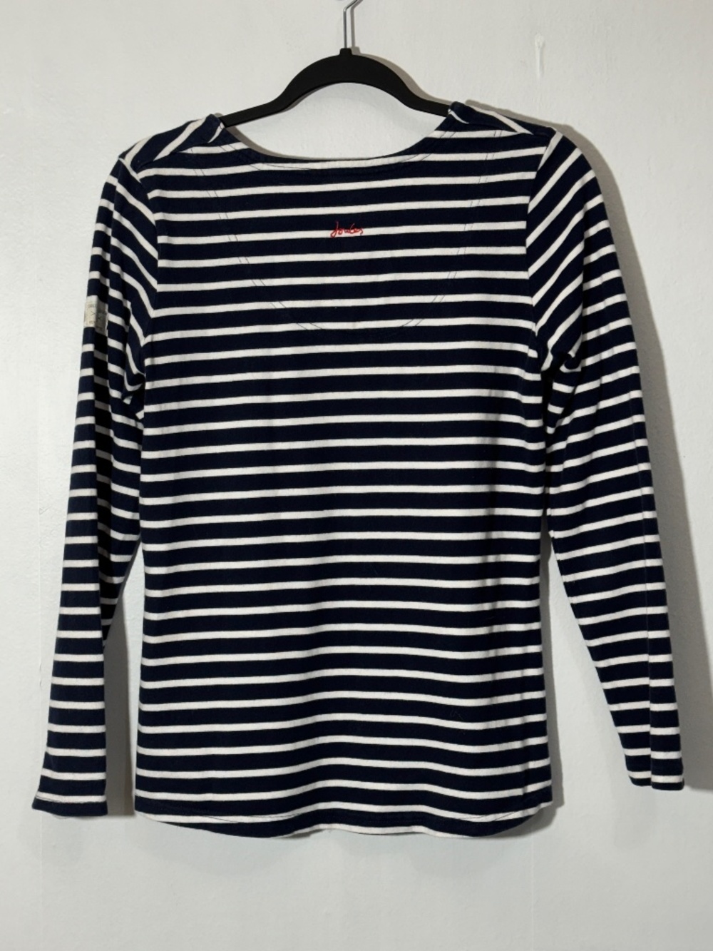 Joules Harbour Notch Neck Breton Striped Blue/White Long Sleeve Shirt US Size 6 - Picture 2 of 16